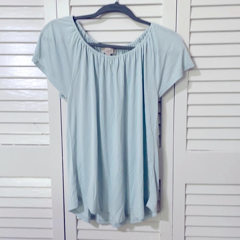 LOFT lightweight blue blouse